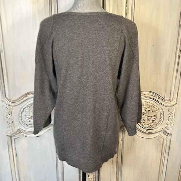 C. Cashmere Boatneck Kimono Sleeve Pullover Sweater Quiet Luxury Old Money Class - Picture 6 of 7